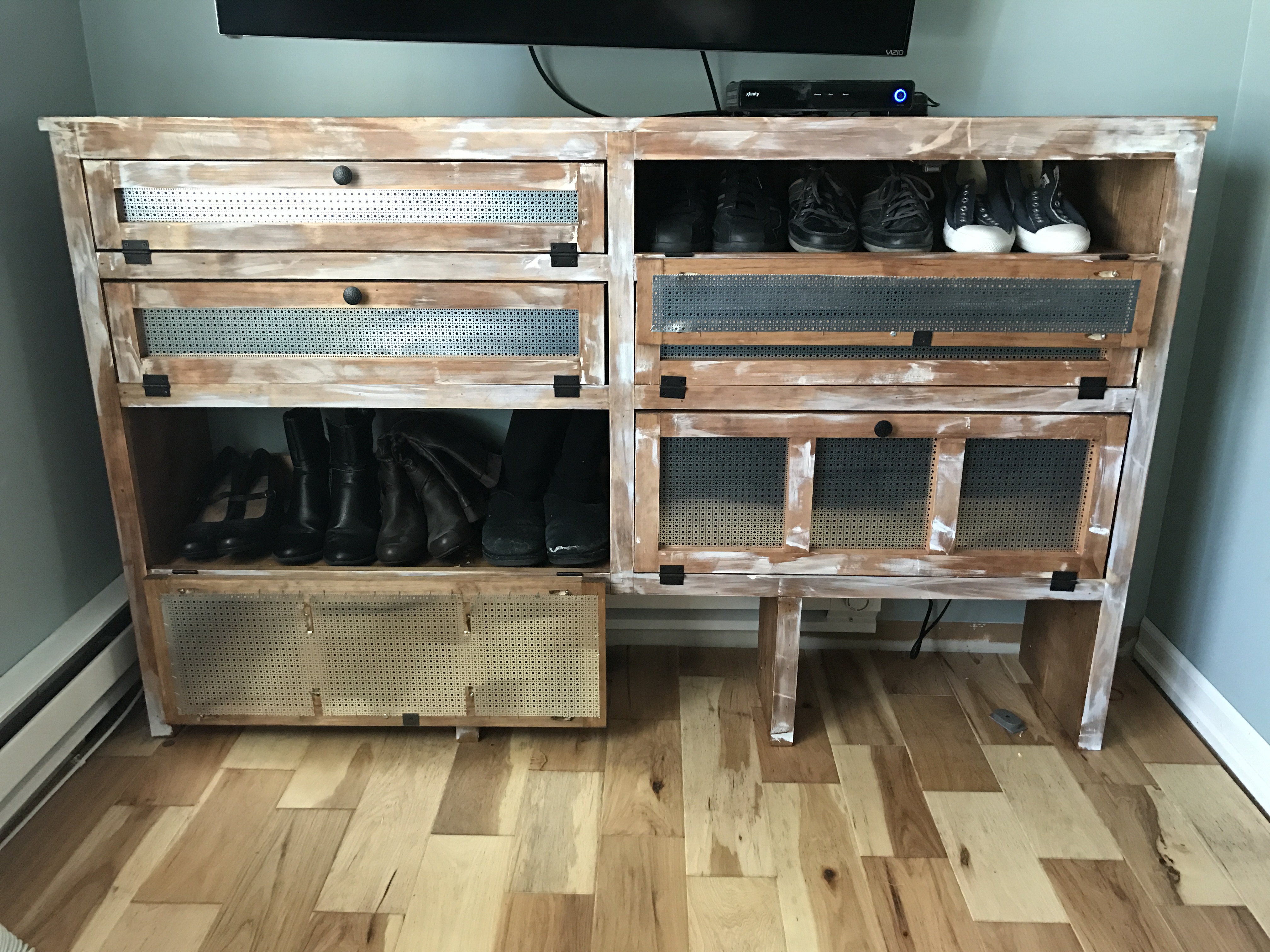 Ana White Vegetable Bin Conversion Shoe Rack DIY Projects