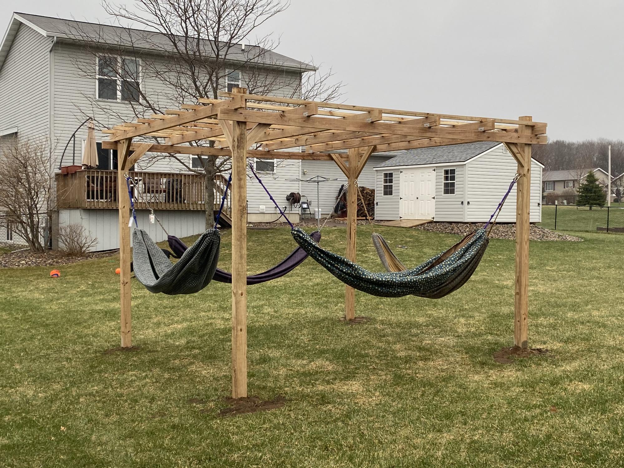 Weatherly Pergola with Hammocks Ana White