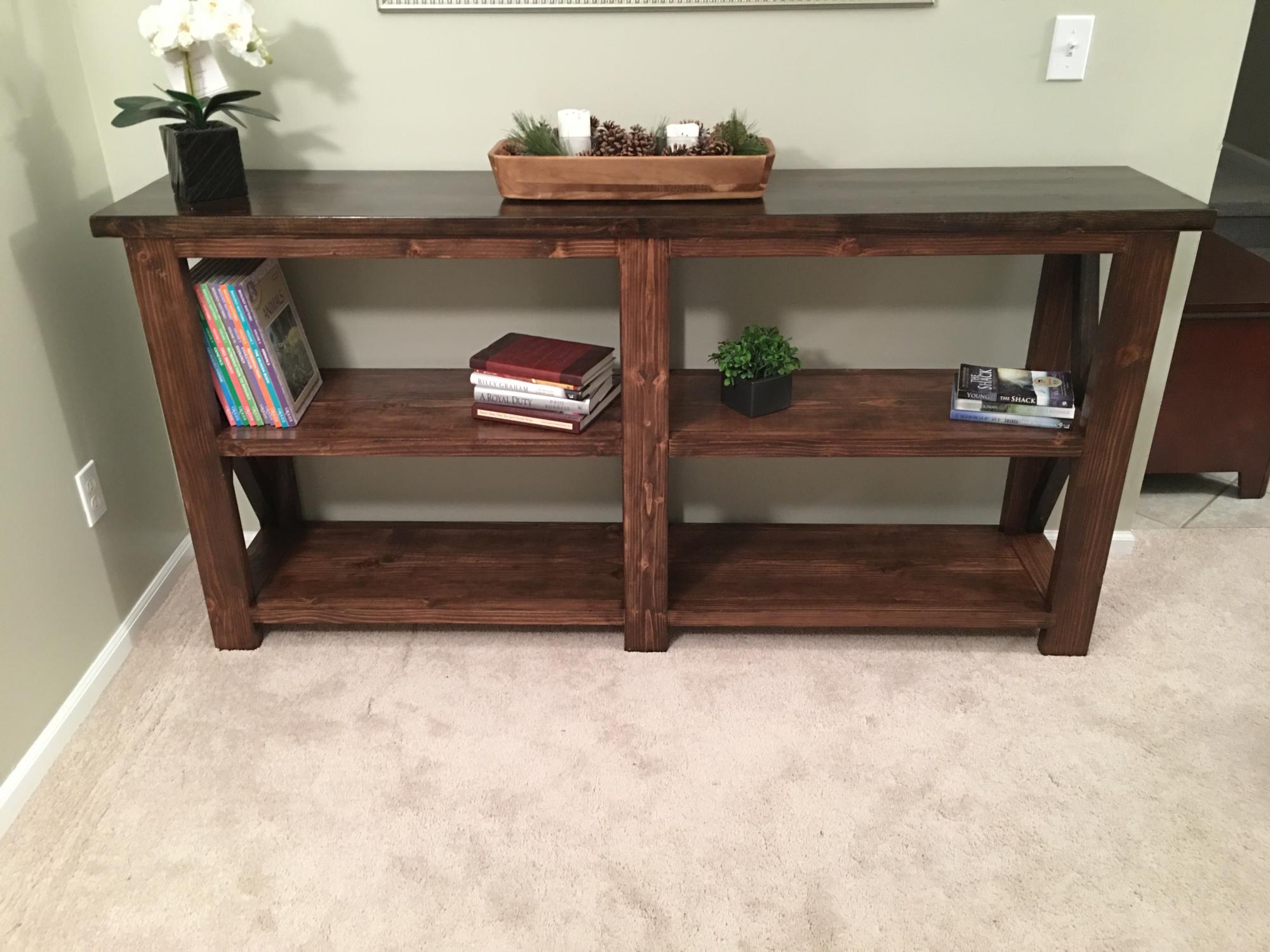 Rustic Farmhouse Console Table Ana White