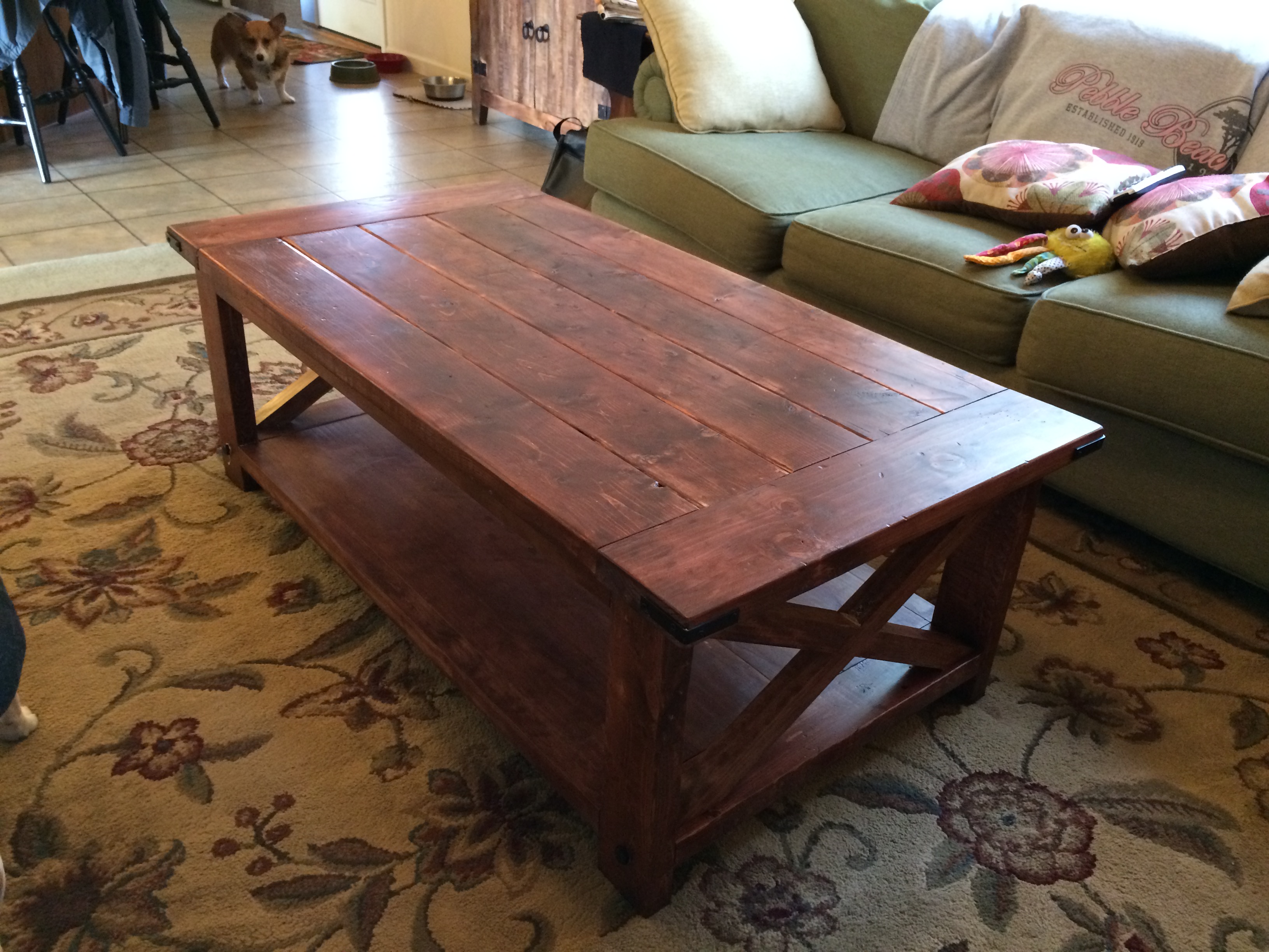 Rustic X Coffee Table Ana White