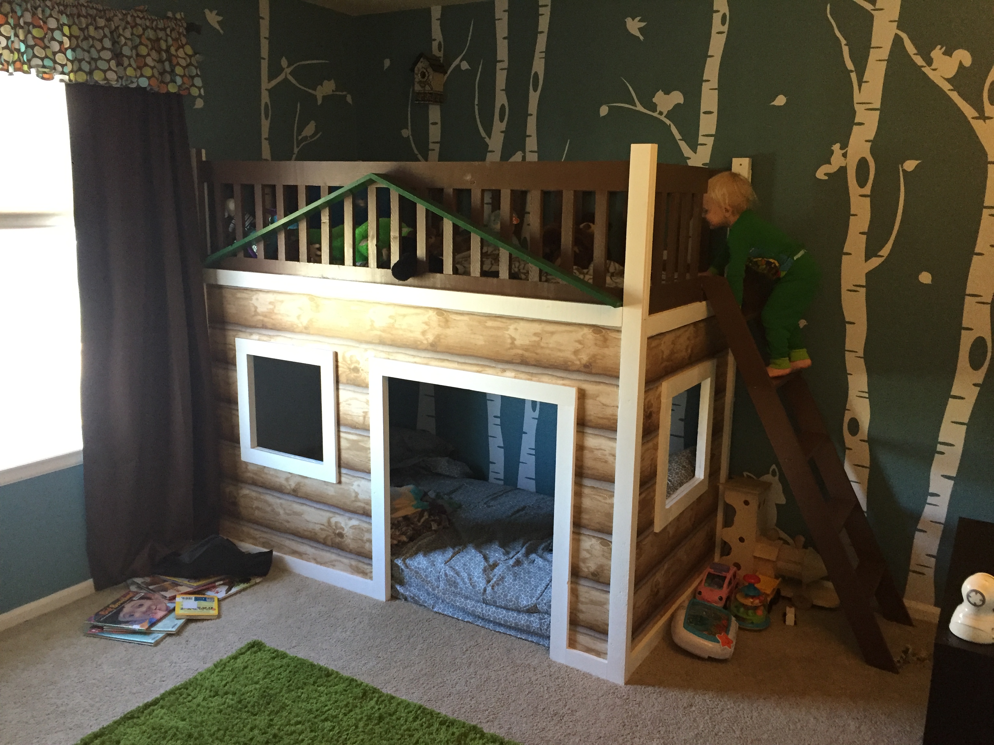 Ana White Log cabin loft DIY Projects