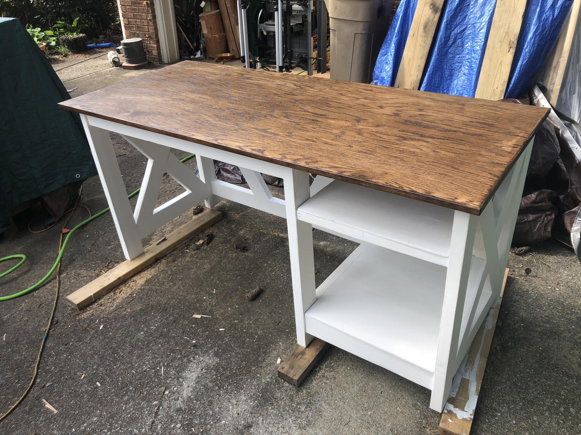 Rustic X Desk Ana White