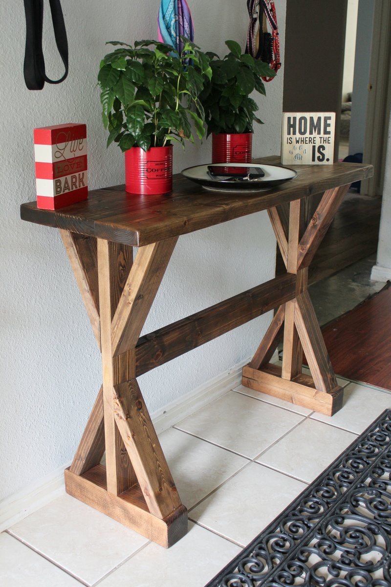 Ana White Rustic XConsole Table DIY Projects