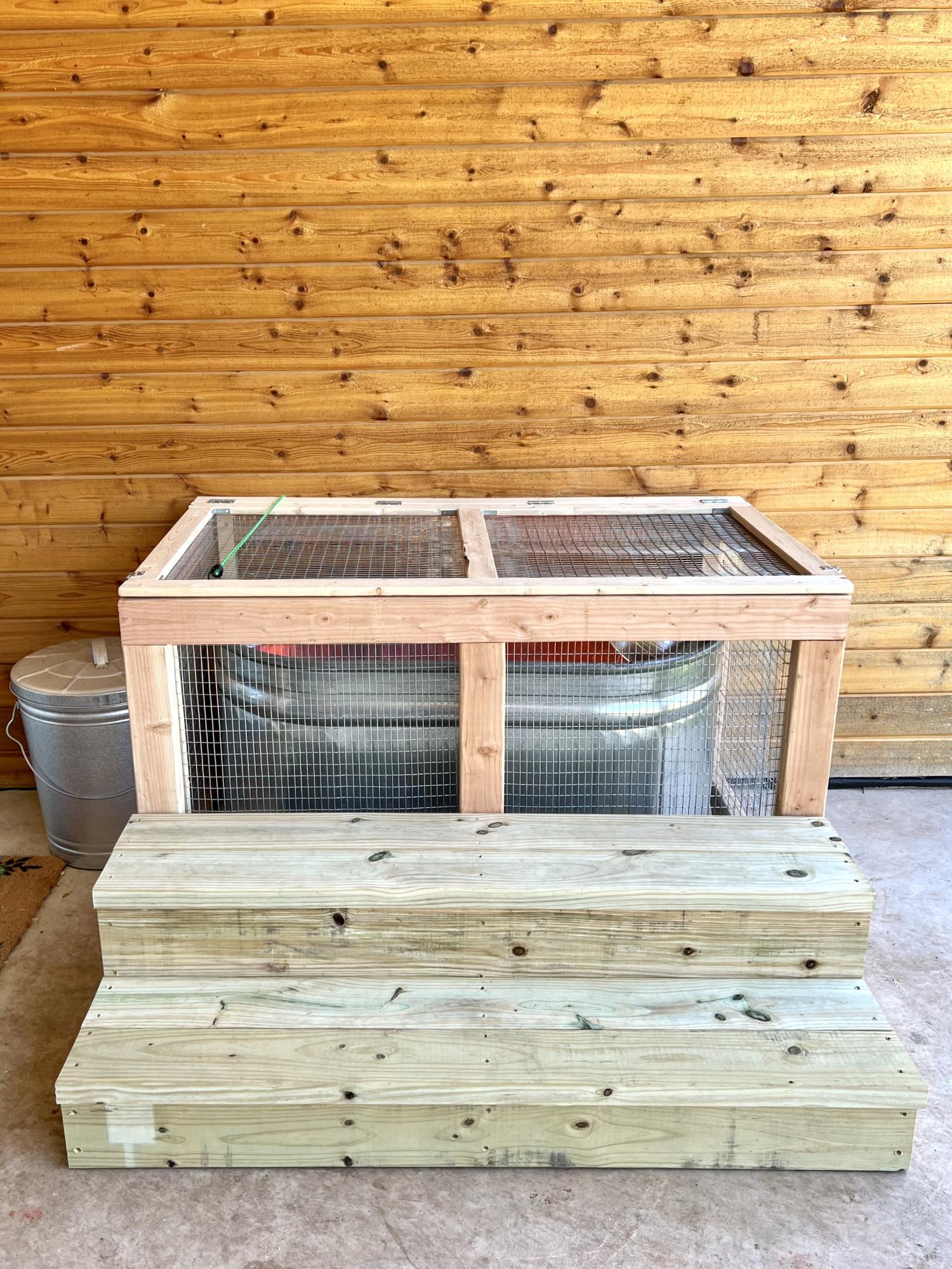 Chick Brood Box Enclosure & Steps Ana White