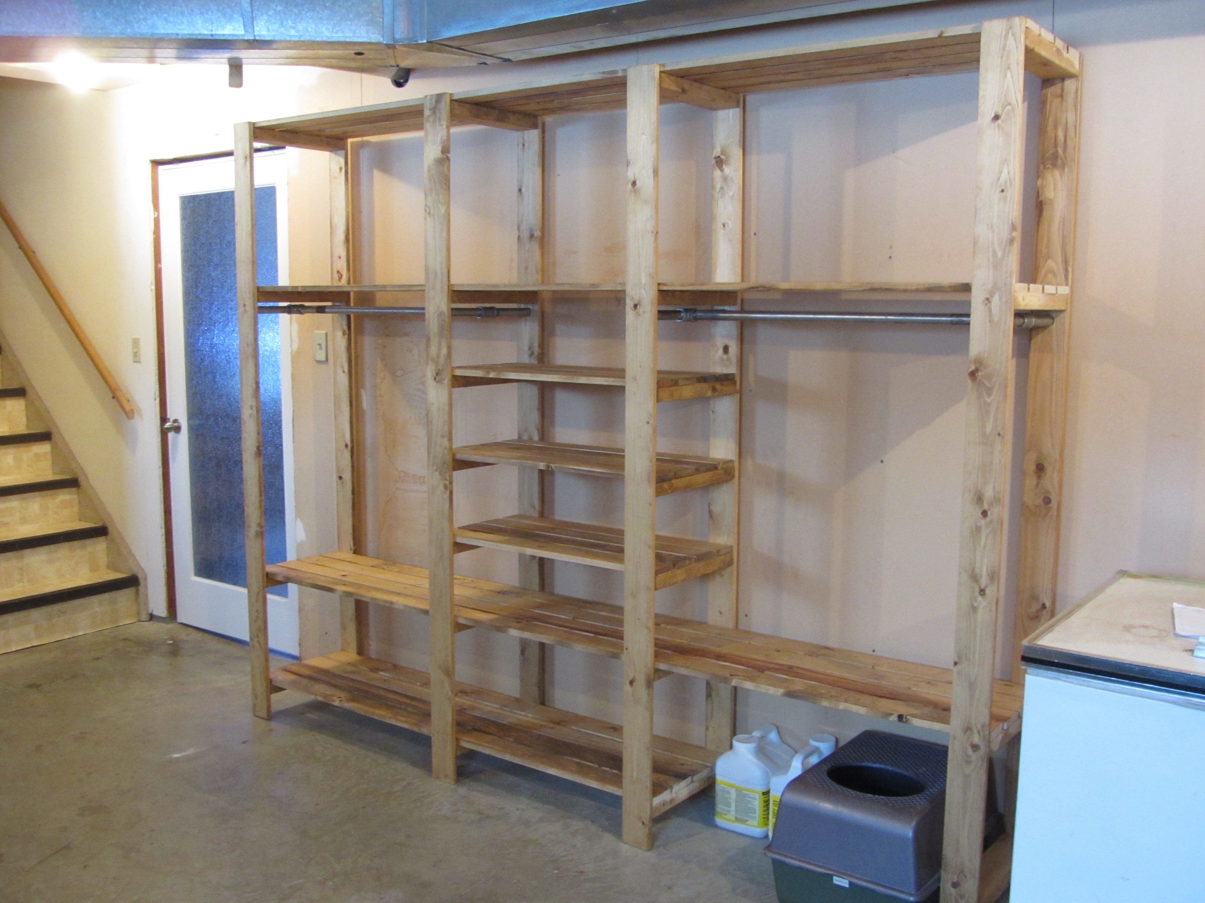 Ana White Industrial Shelf Unit Basement Storage DIY Projects
