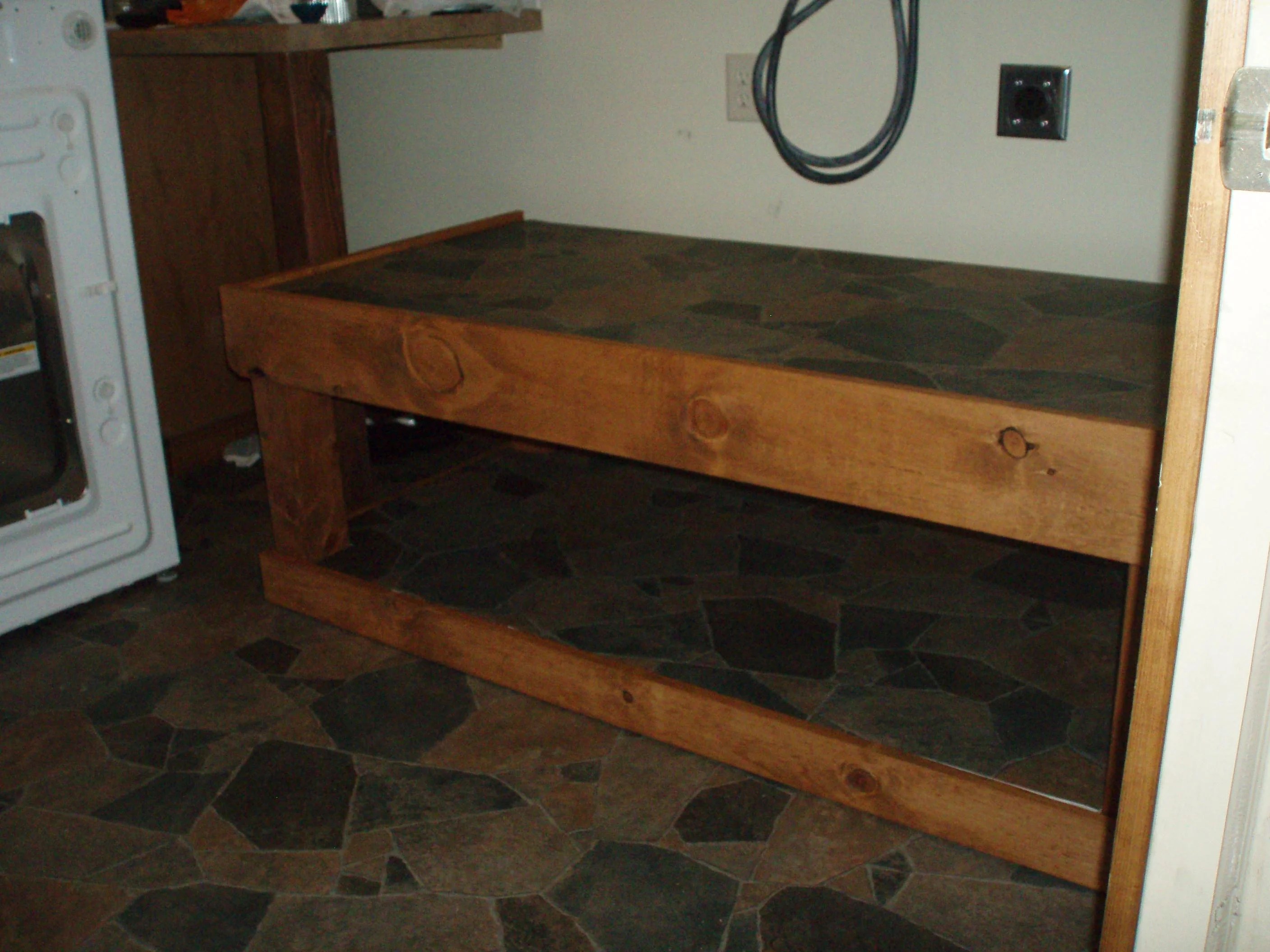 Ana White first build saushas laundry pedestal with a few adjustments