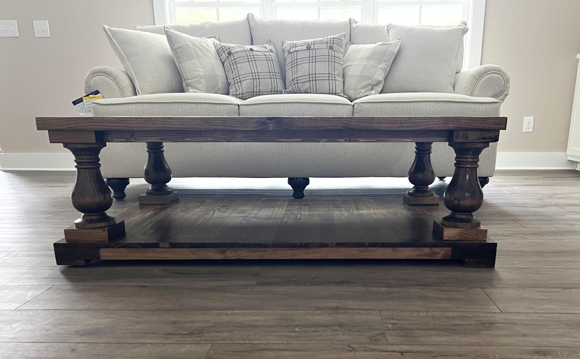 Turned Leg Balustrade Coffee Table Ana White