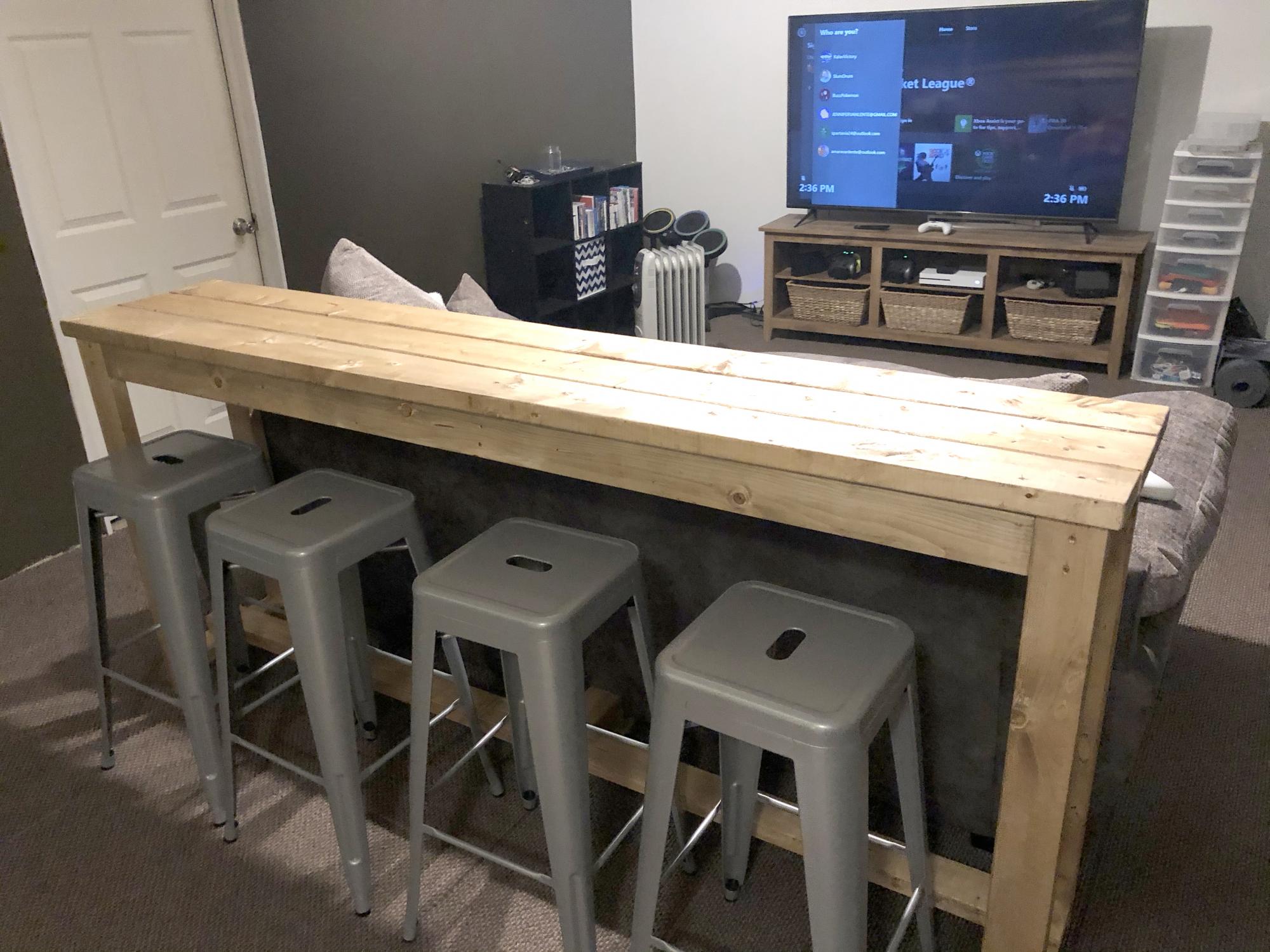 Diy Behind Sofa Bar Table Baci Living Room