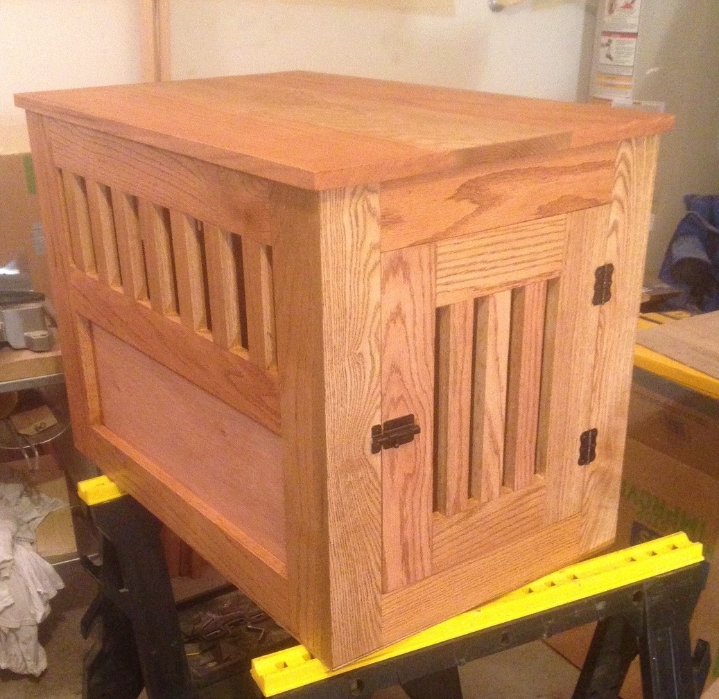 Oak Pet Kennel End Table Ana White