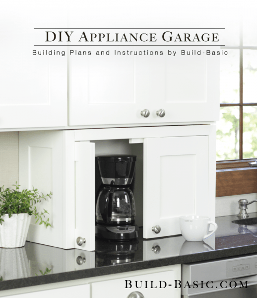 Ana White DIY Appliance Garage Feature by BuildBasic DIY Projects