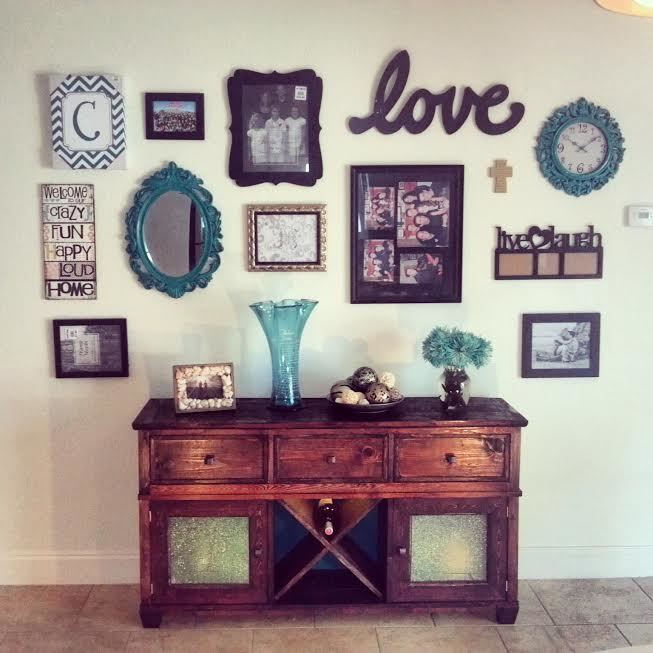 Ana White Buffet Table / Hutch with Wall Collage DIY Projects