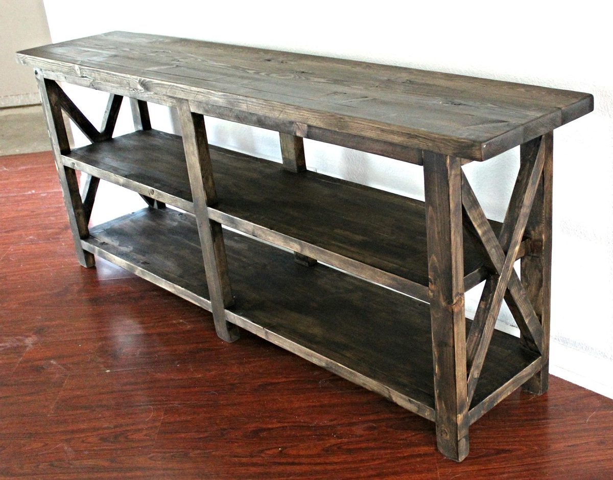 Ana White Rustic XConsole Table DIY Projects
