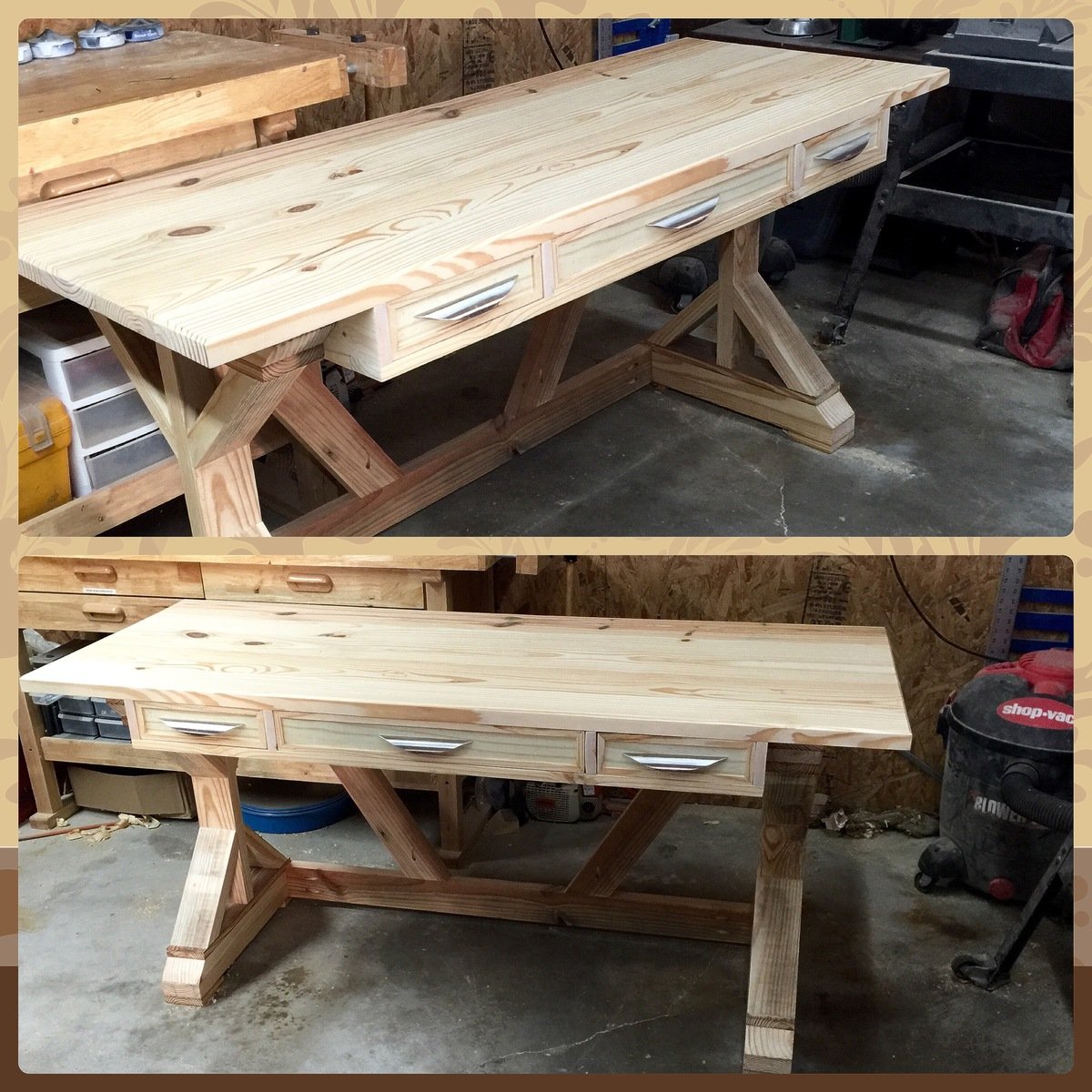 Extra fancy x desk Ana White