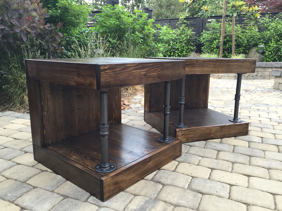 Industrial end tables Ana White