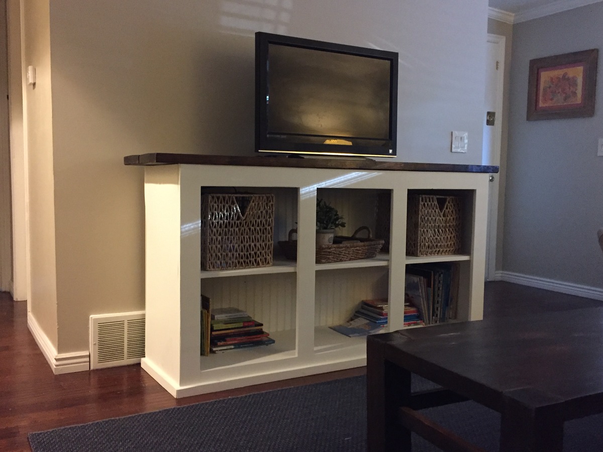 Tv stand from Grandy sliding door console Ana White