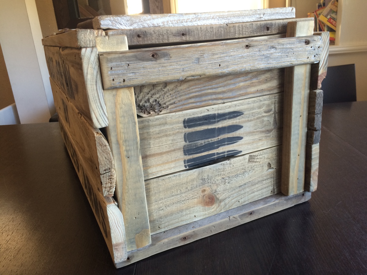 Personalized vintage ammo crate Ana White