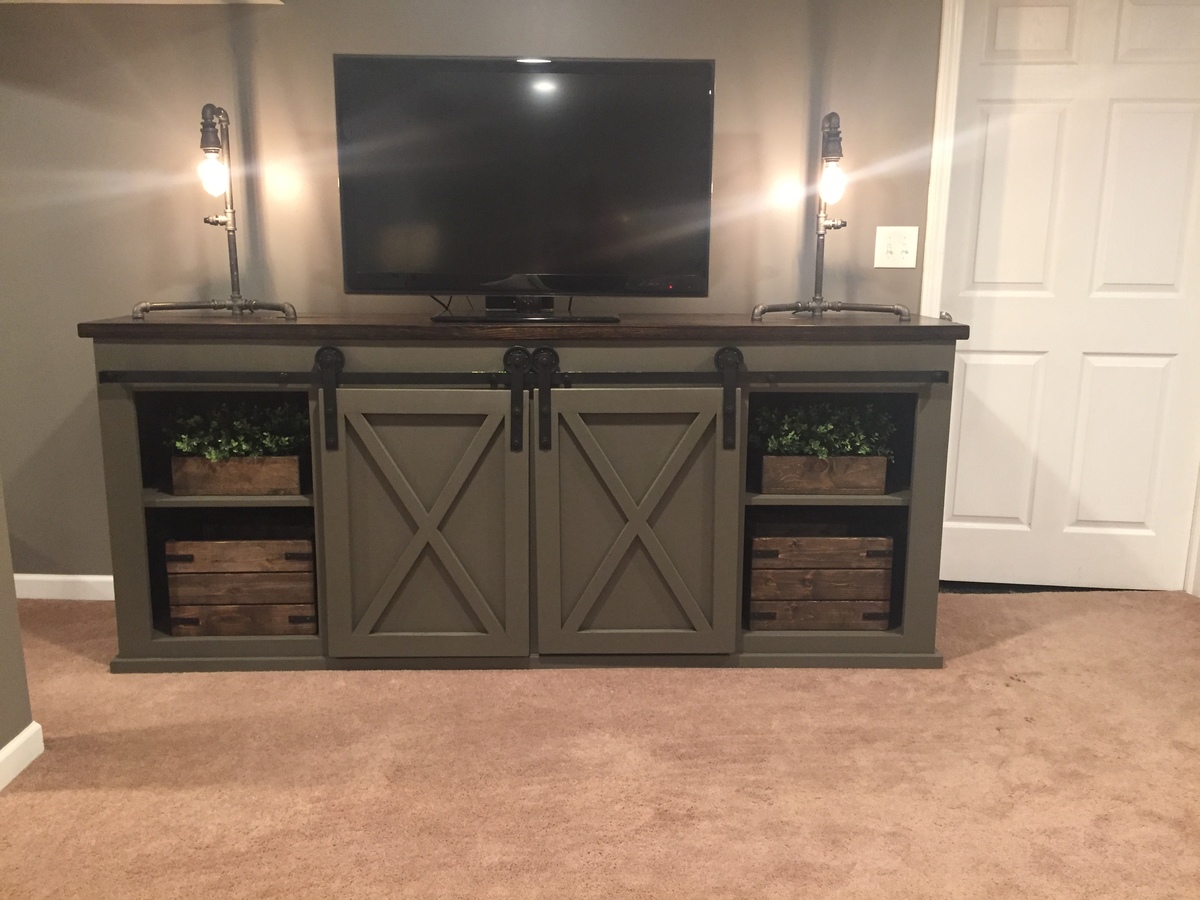 Ana White Barn door console DIY Projects
