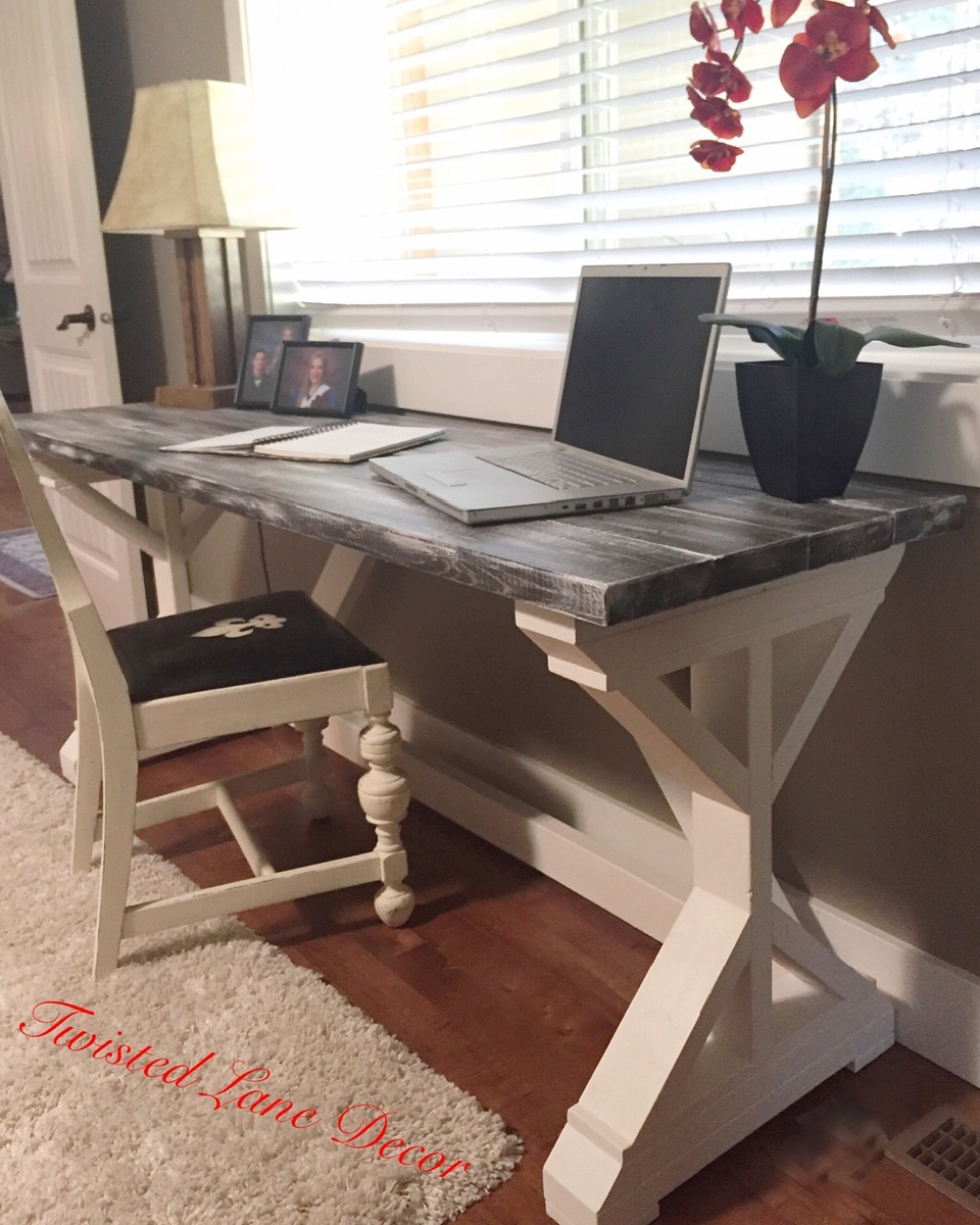 Fancy X desk Ana White