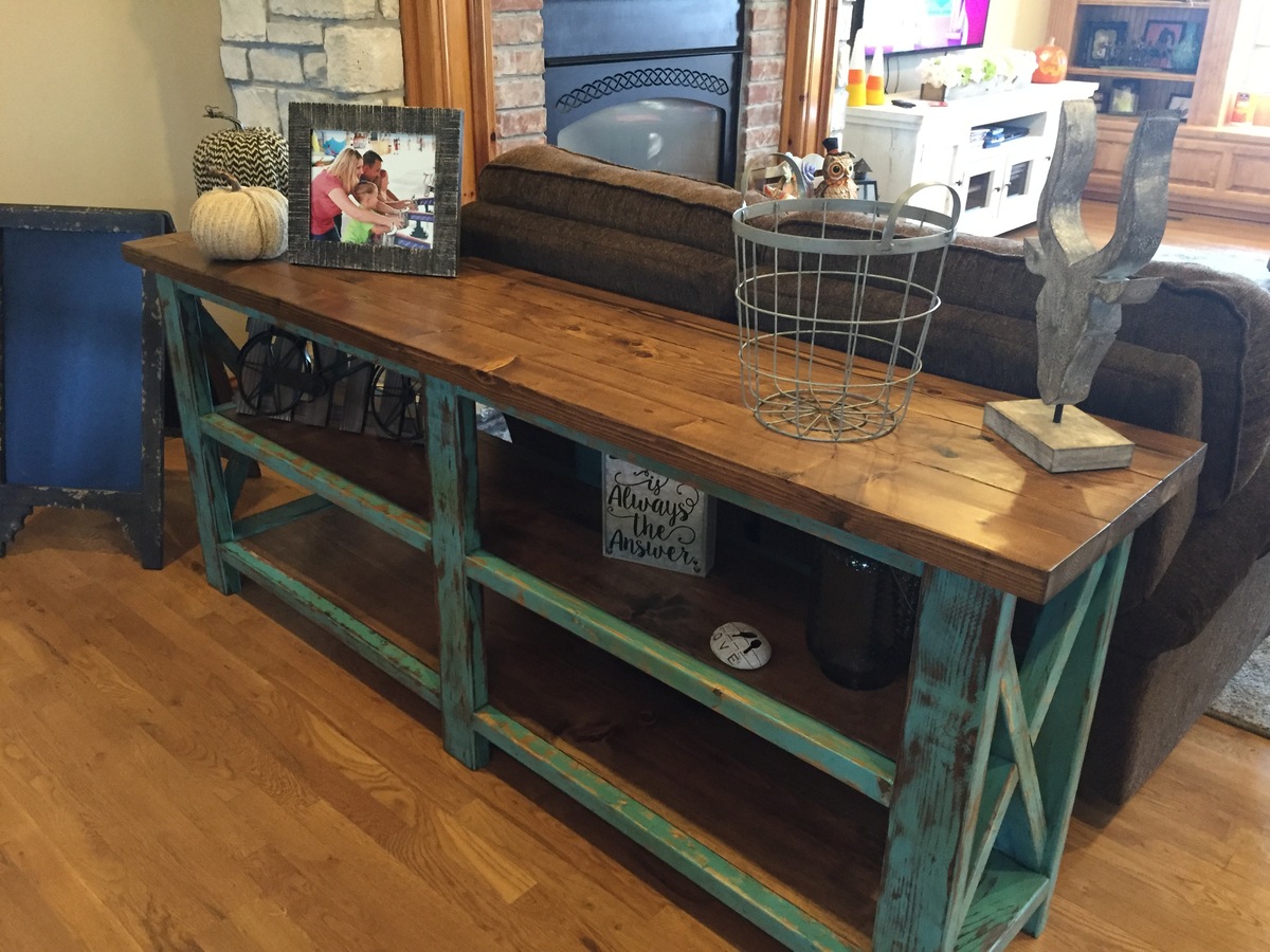 Ana White Rustic X Console Table DIY Projects