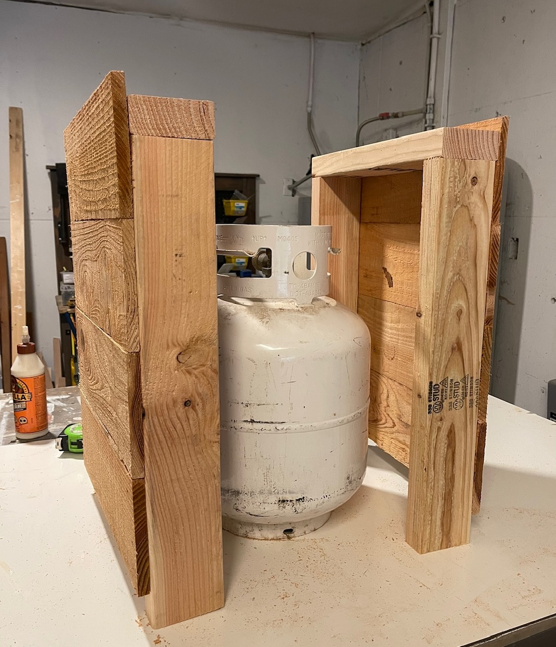 Cedar Propane Tank Cover Table Ana White