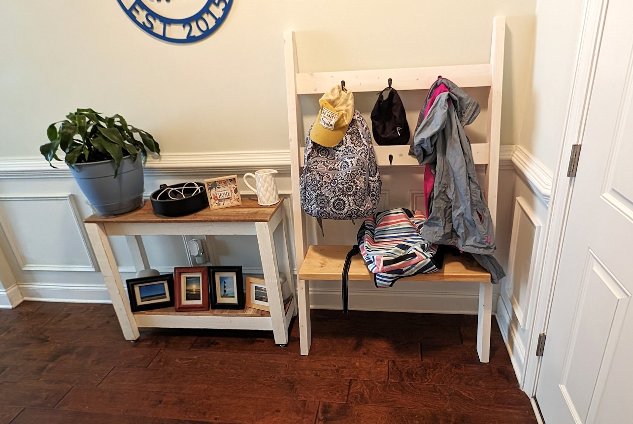 Leaning Hall Tree Ana White