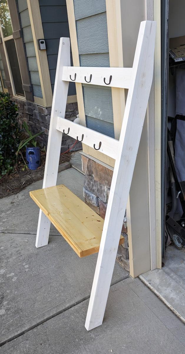 Leaning Hall Tree Ana White