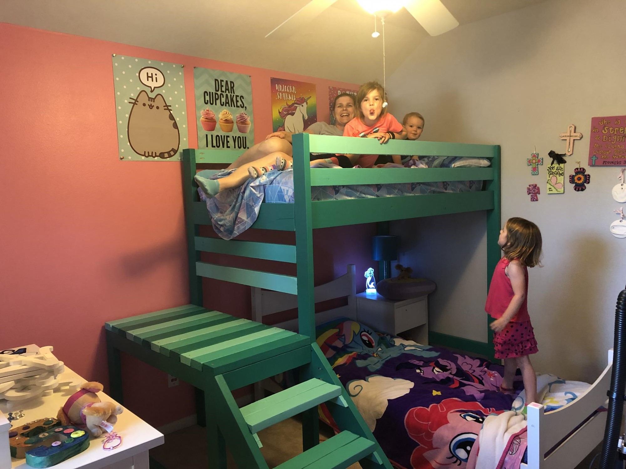 Camp Loft Bed with Stairs Ana White