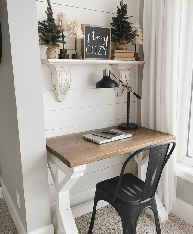 White Farmhouse Desk Ana White