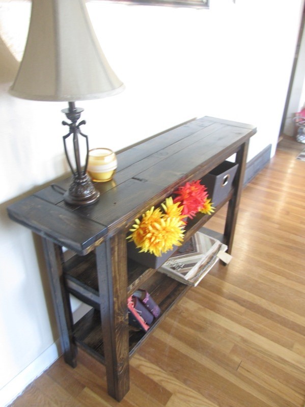 Modified Simple Cheap Console Table Ana White