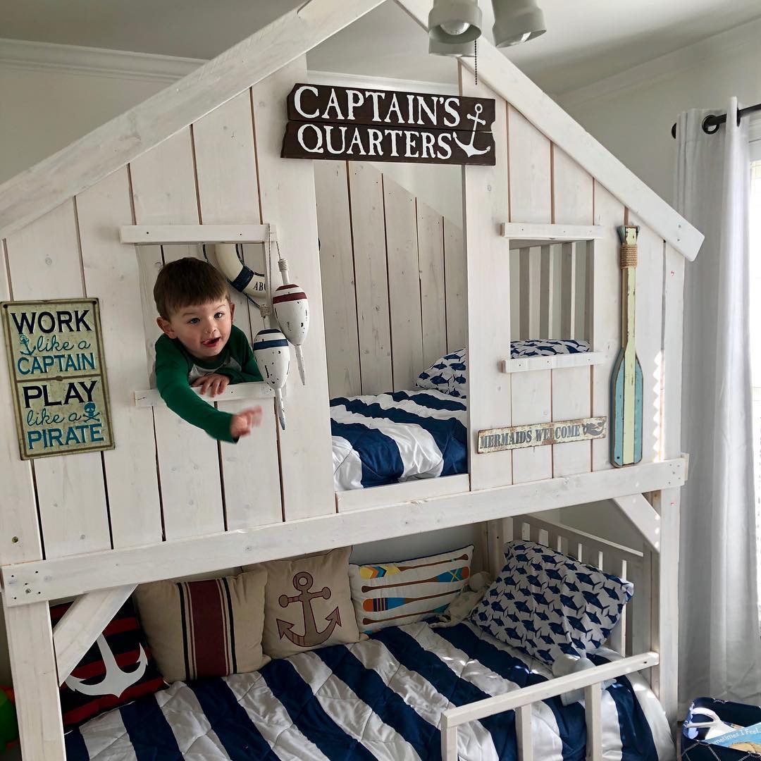 Bunkbeds for the Grandkids using the Clubhouse Bed plans. Ana White