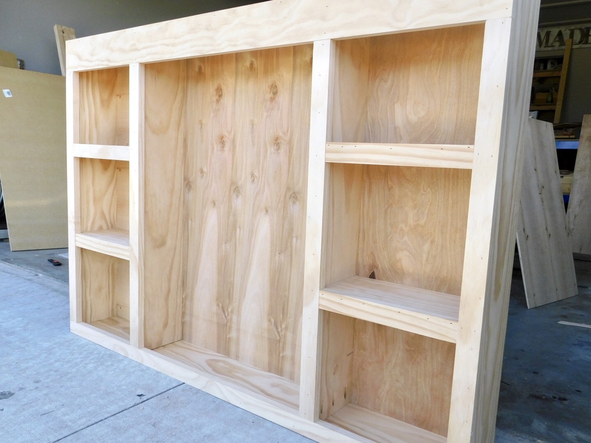 DIY Sliding Barn Door Coffee Bar Center Ana White