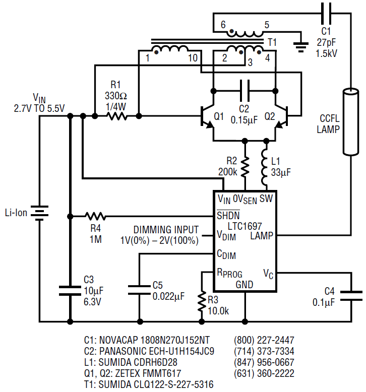 A Compact and Power Efficient CCFL Controller for Handheld Devices
