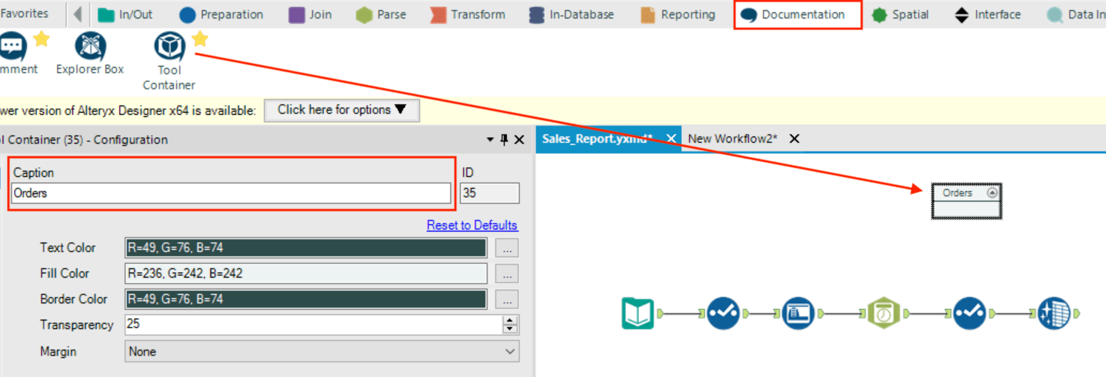 Alteryx Documentation Annotations, Containers & Comments AnalyseUp