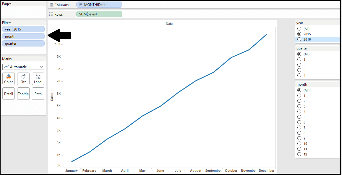 Create Date Filter In Tableau Dashboard