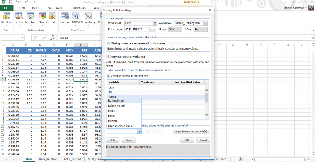 Getting started with Machine Learning XLMiner MS Excel