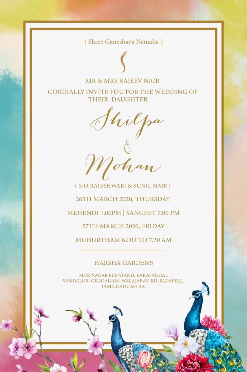 Digital wedding invitation card Digital Wedding Invites E Card