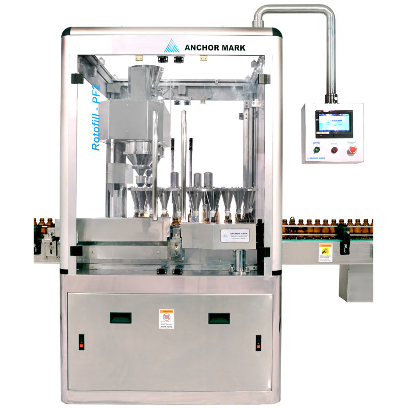 Automatic Rotary Powder Filling Machine Dry Powder Filling Machine Anchor Mark Pvt Ltd