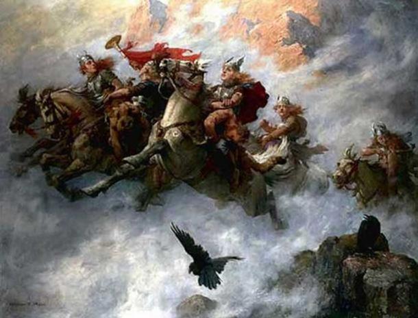 Omen of Odin The Wild Hunt Thundered Across European Skies, Bringing