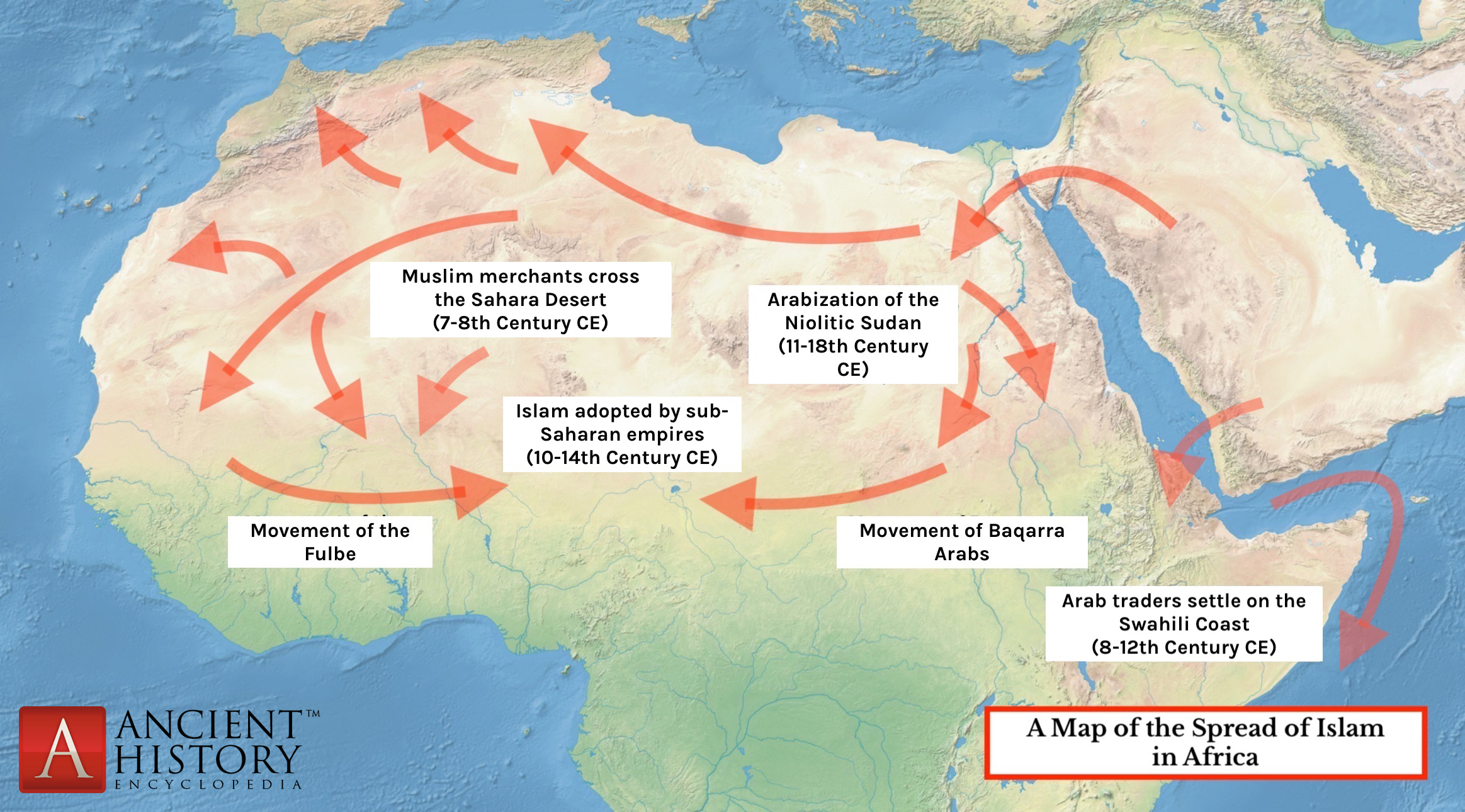 Islam In Africa Map The Spread of Islam in Africa (Illustration) Ancient History Encyclopedia