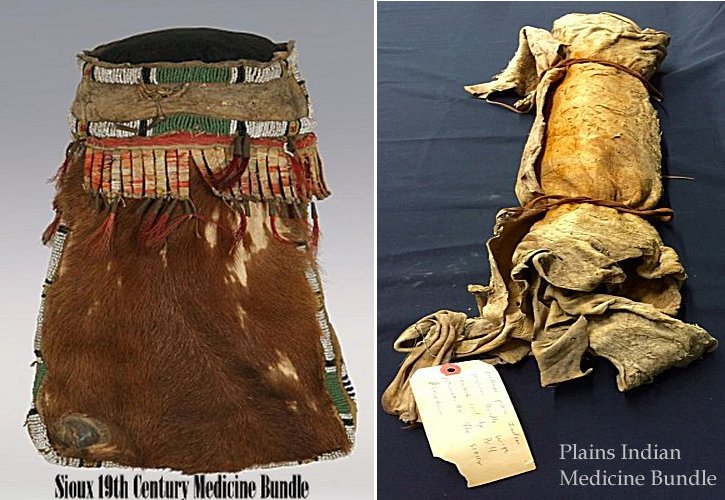 Sacred Medicine Bundle With Relics Of The First Ancestors Or Given By