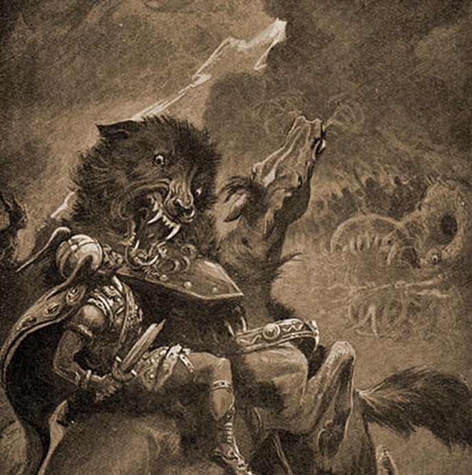 Fenrir Killed At Ragnarok By Vidar Who Avenged His Father Odin's Death