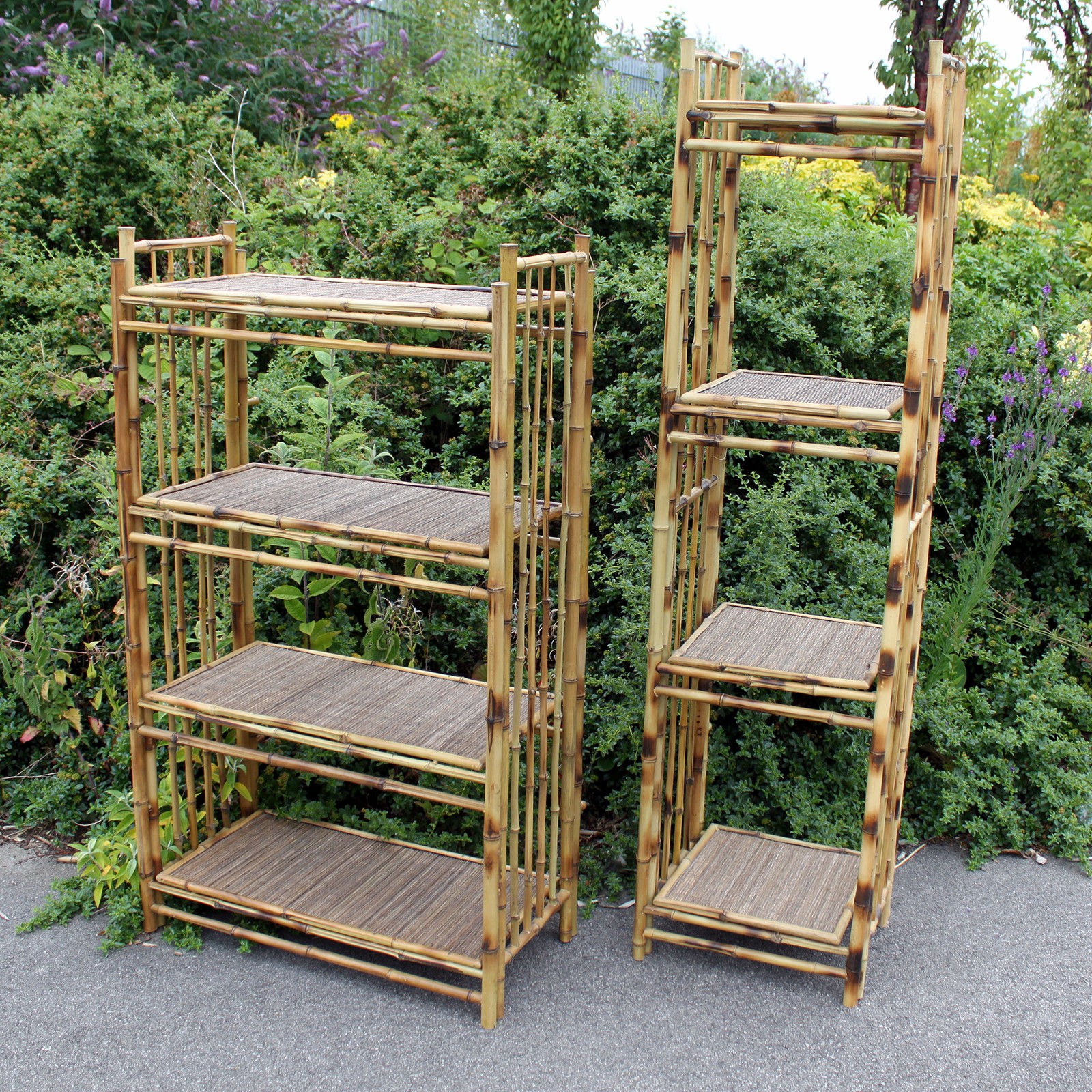 Square Bamboo Display Unit 4 Shelf Ancient Wisdom Wholesale