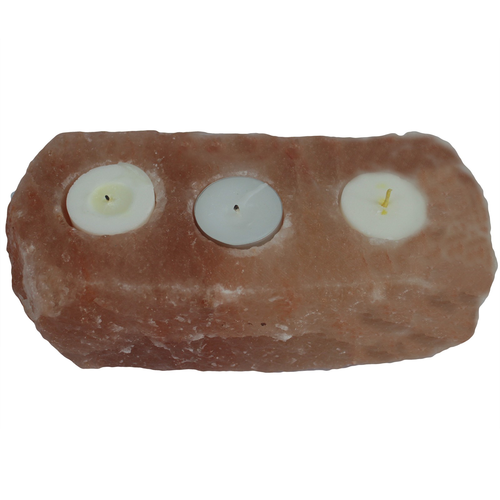 Wholesale Natural Salt Candle Holder 3 holes Ancient Wisdom