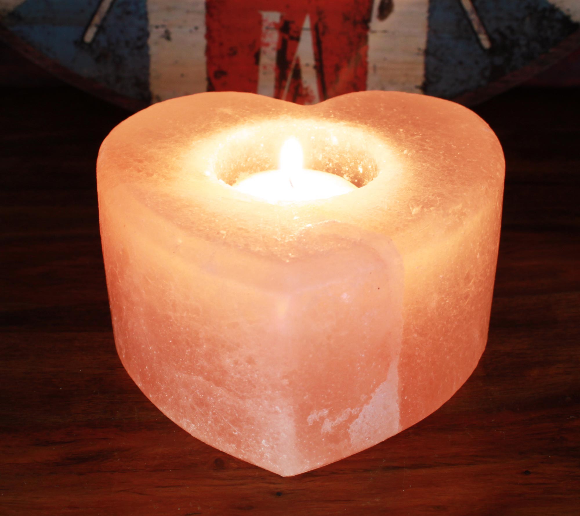 Wholesale Salt Candle Holder Med Heart Ancient Wisdom Giftware Supplier