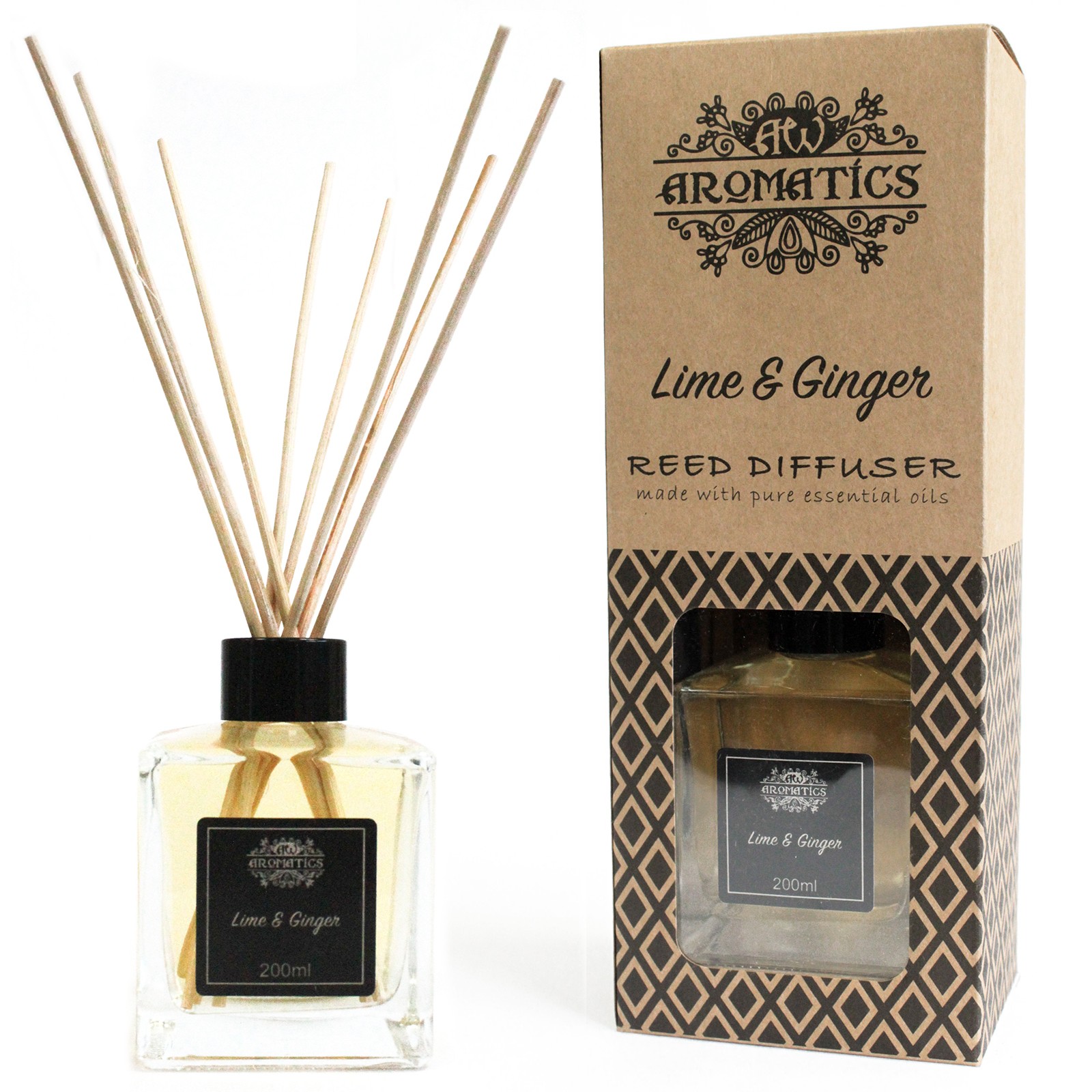 Wholesale Lime & Ginger Reed Diffuser 200ml Ancient Wisdom Giftware