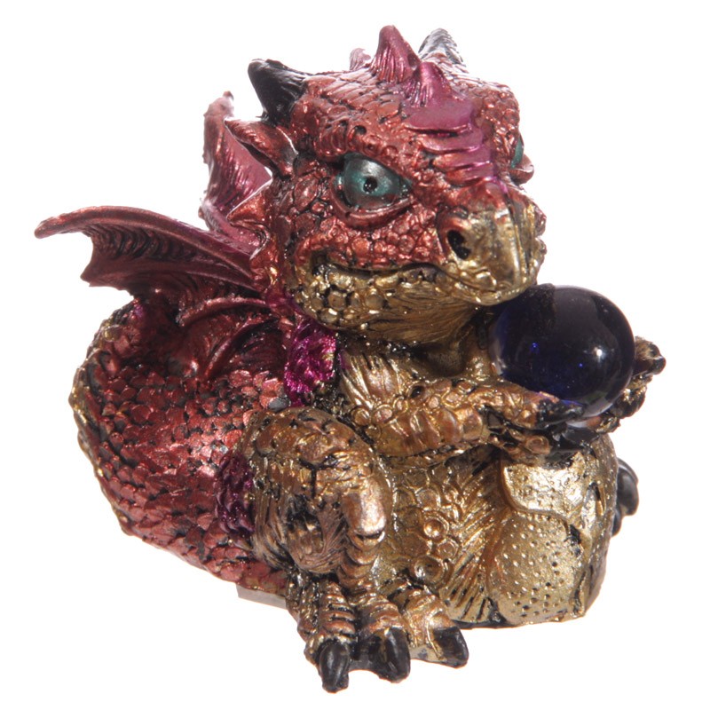 Wholesale Cute Baby Dragons with Crystal Ball Ancient Wisdom Giftware