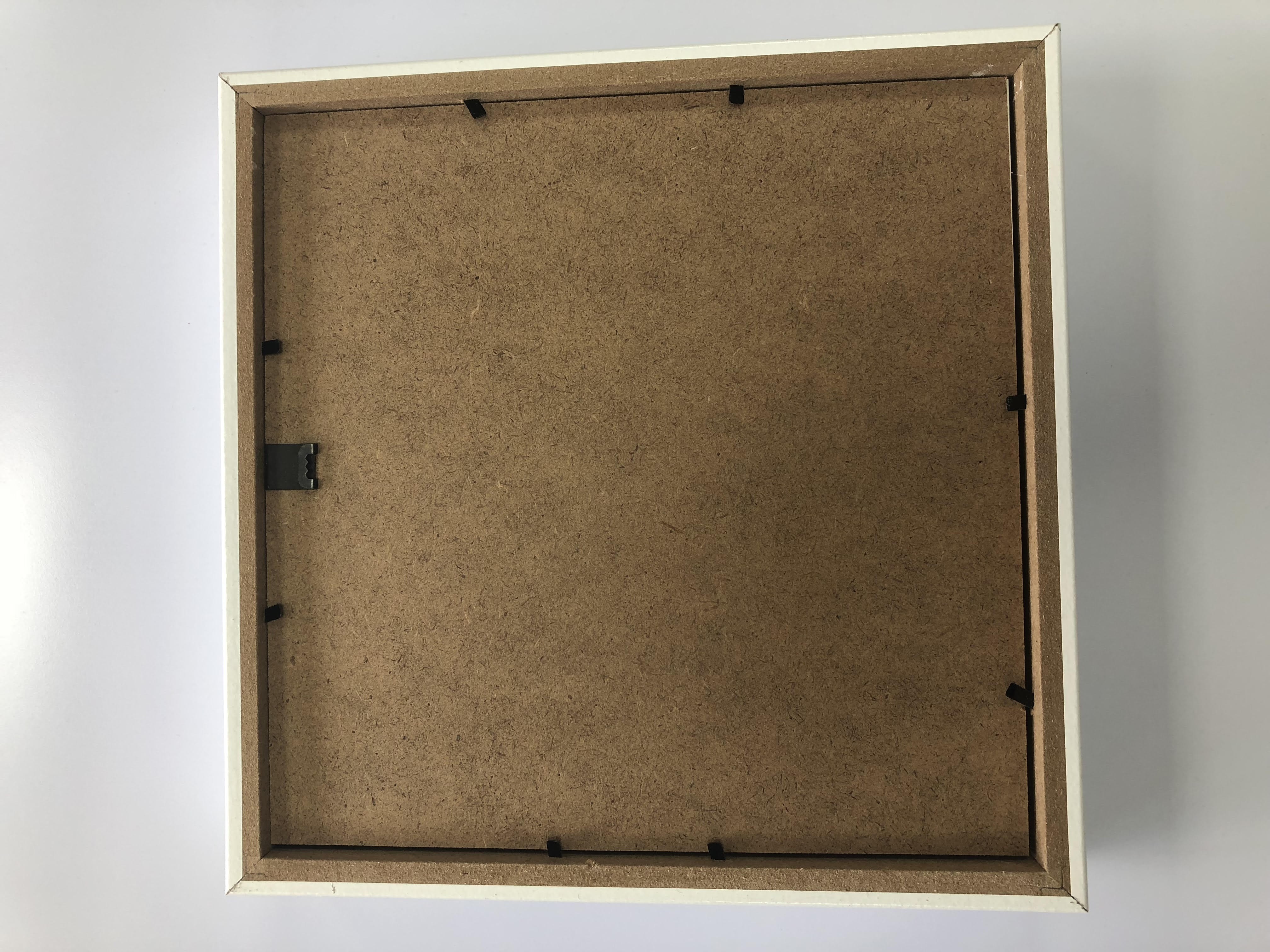 Deep Box Frame Large Square 25x25cm White Ancient Wisdom