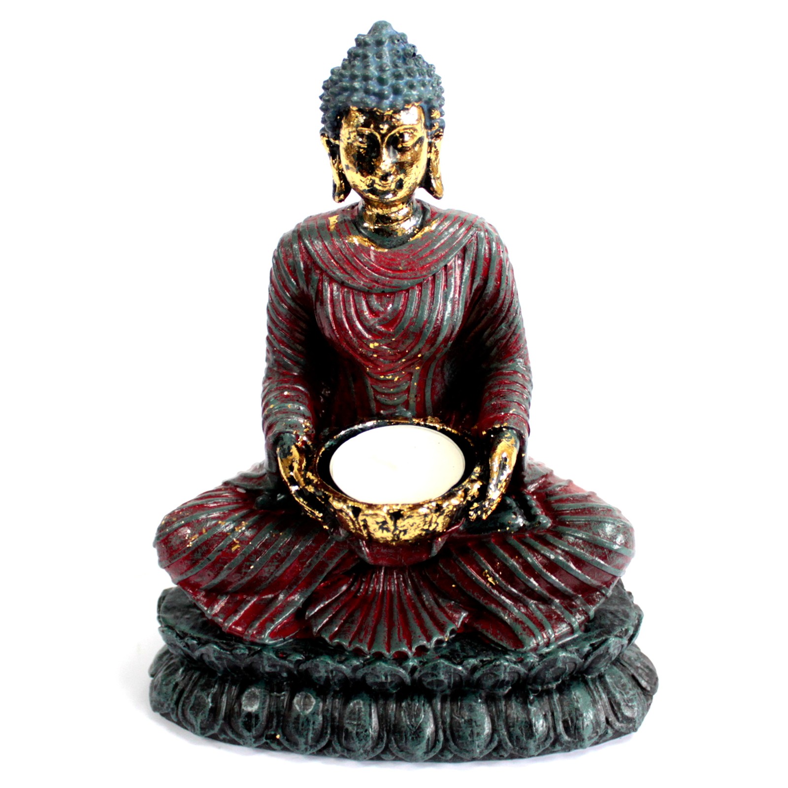 Wholesale Antique Buddha Devotee Candle Holder Ancient Wisdom