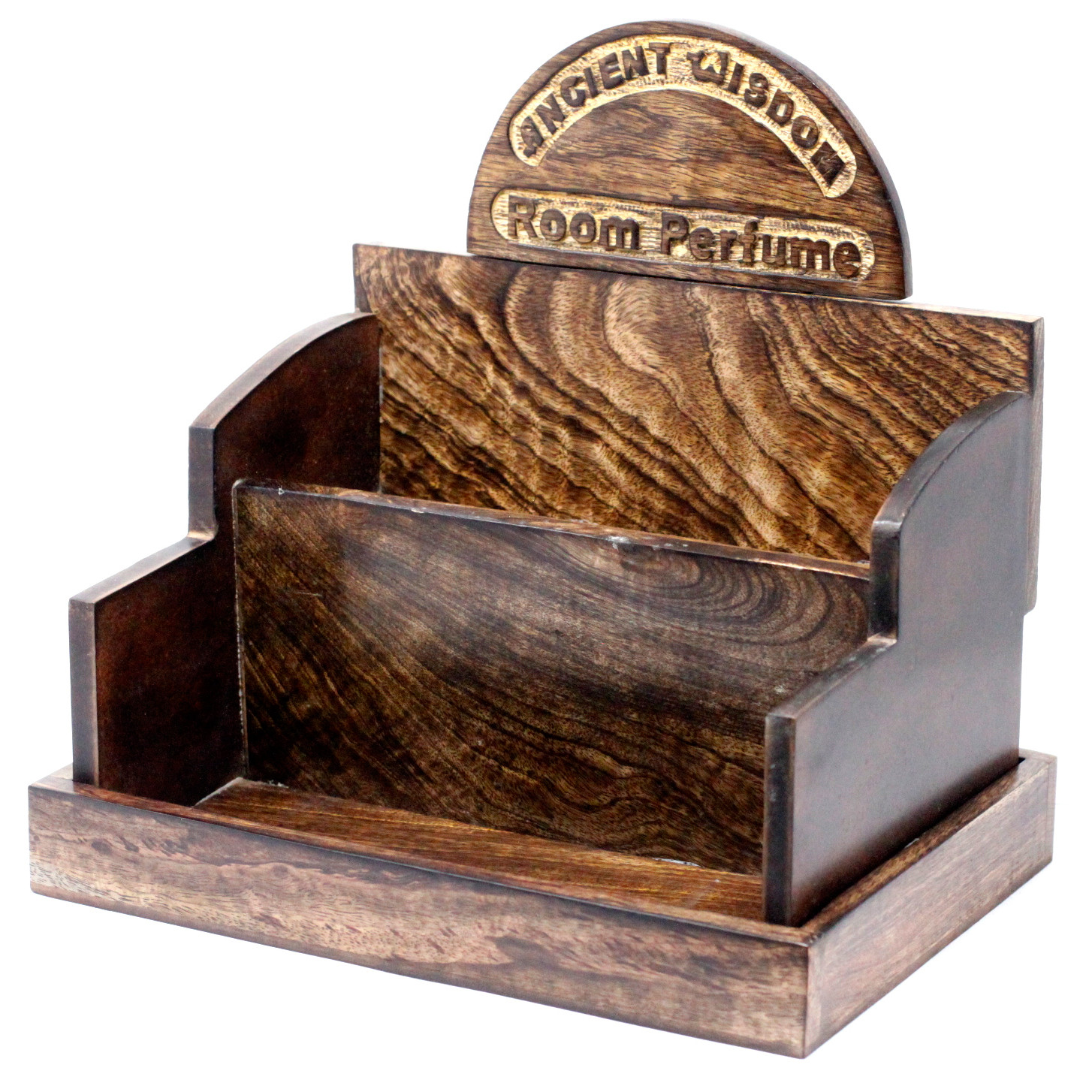 Wholesale Room Perfume Display Stand Mango Wood Ancient Wisdom