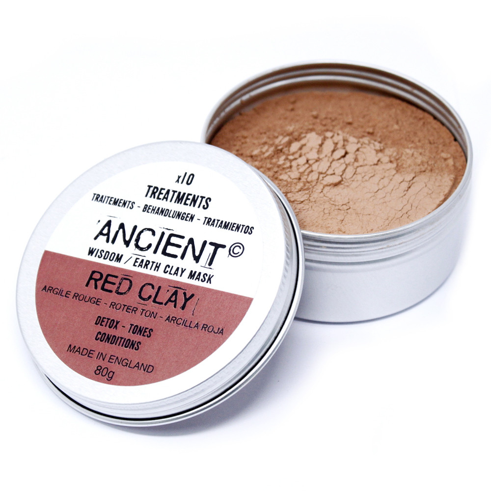 Wholesale Red Clay Face Mask 80g Ancient Wisdom Giftware Supplier